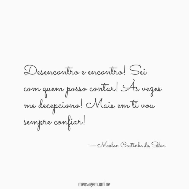 Desencontro e encontro