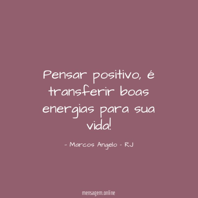 Pensar positivo