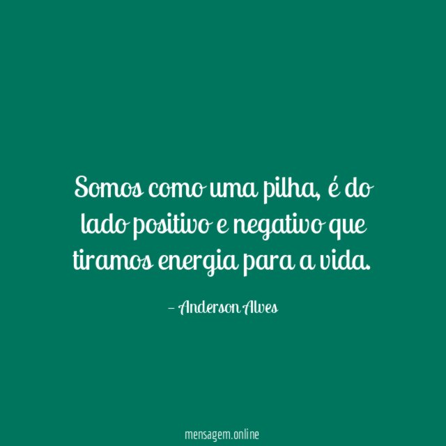 Somos como uma pilha