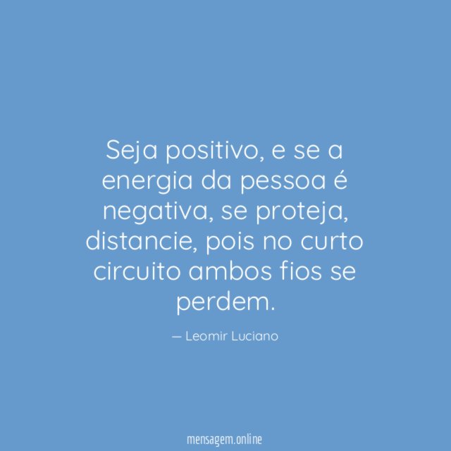 Seja positivo