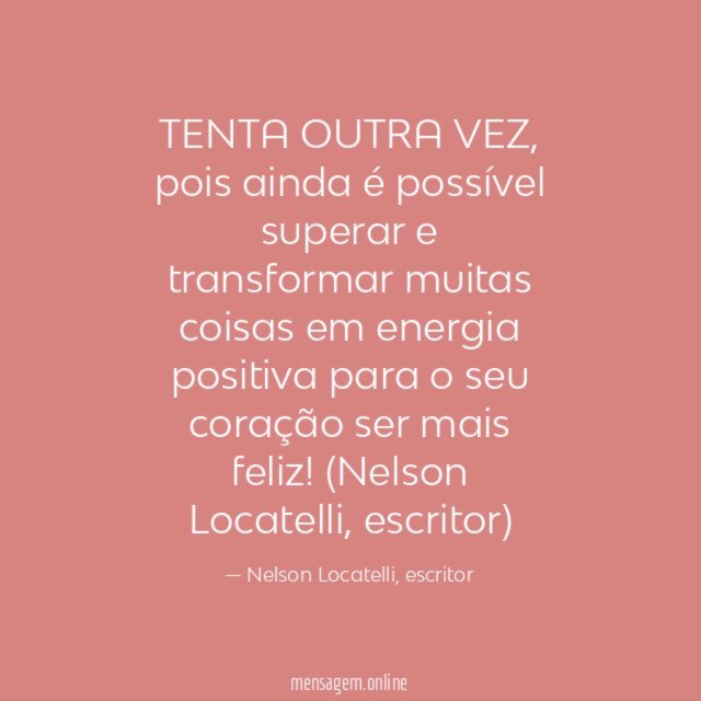 TENTA OUTRA VEZ