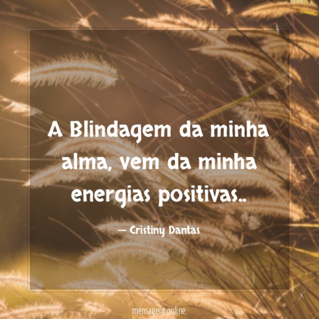 A Blindagem da minha alma