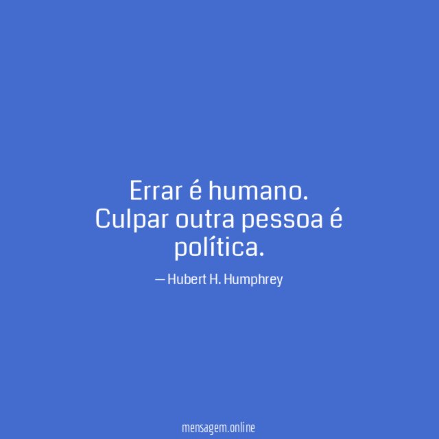 Errar é humano