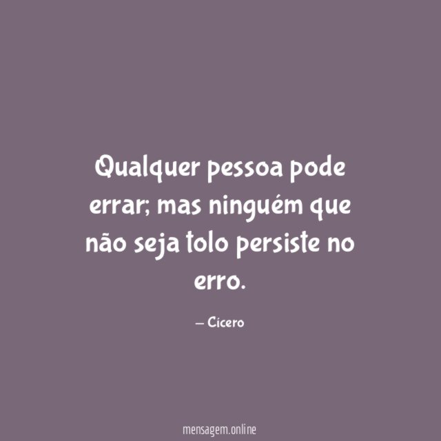 Qualquer pessoa pode errar
