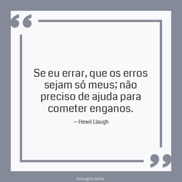 Se eu errar