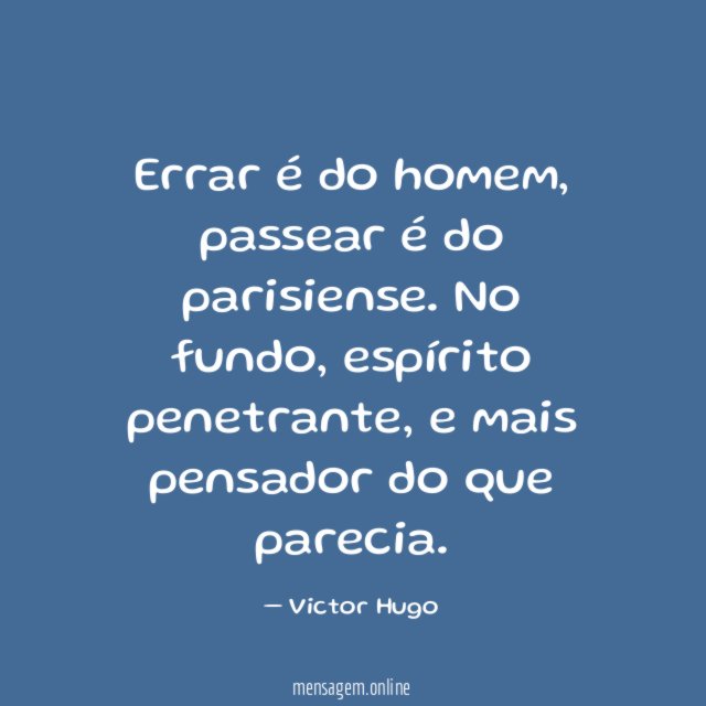 Errar é do homem