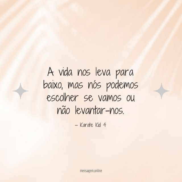 A vida nos leva para baixo