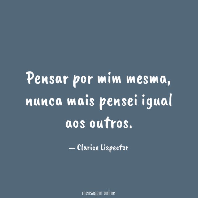 Pensar por mim mesma