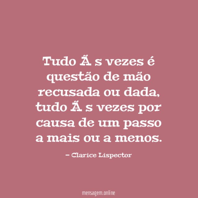 Tudo às vezes é questão de mão recusada ou dada