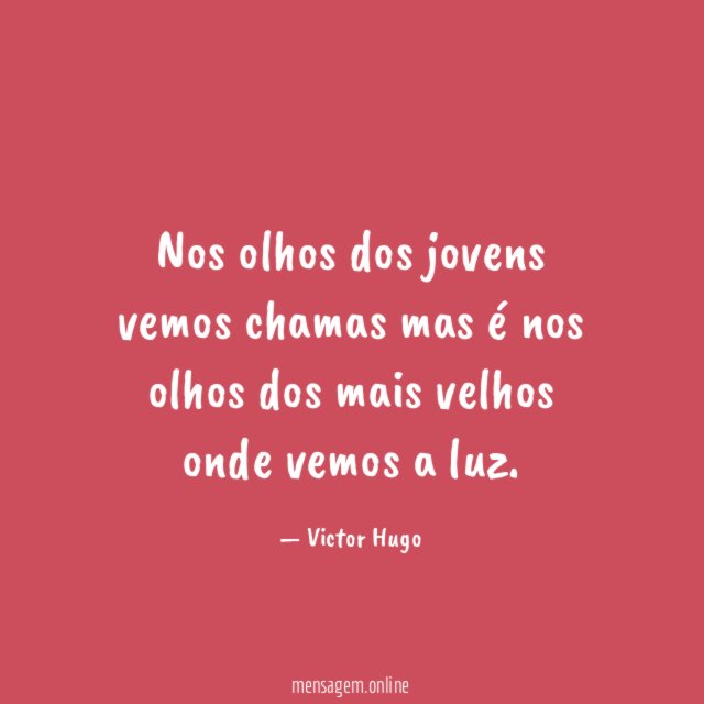 Nos olhos dos jovens vemos chamas mas é