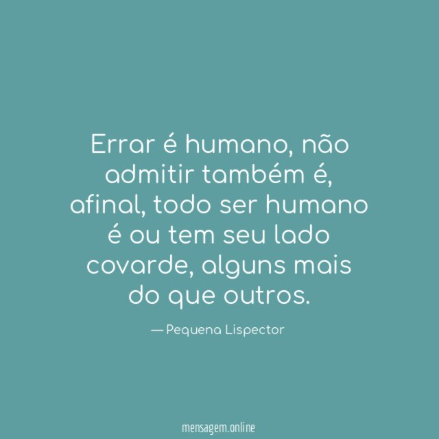 Errar é humano