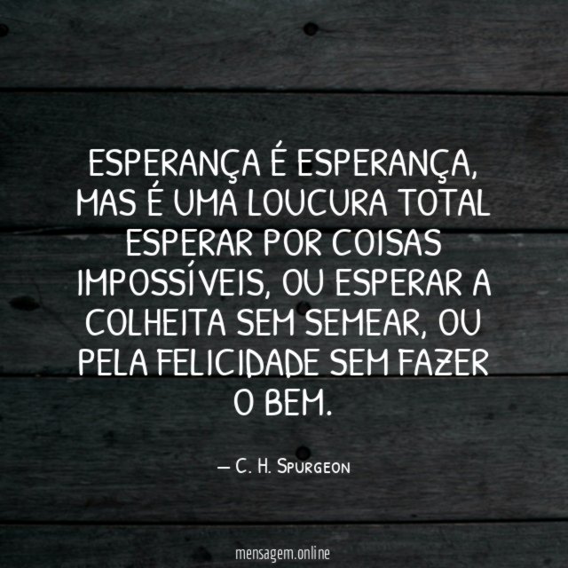 Esperança é esperança