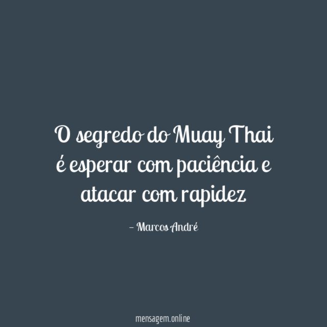 O segredo do Muay Thai é esperar com