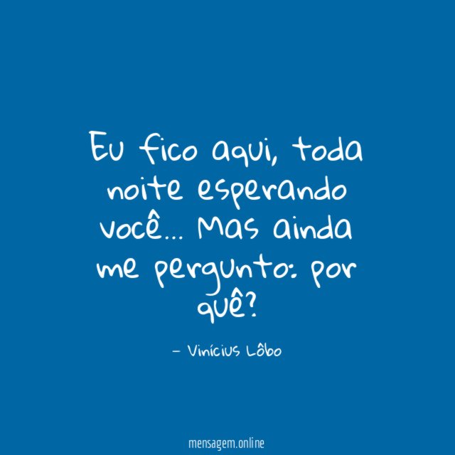 Eu fico aqui