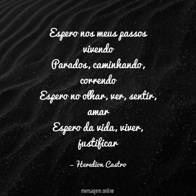 Espero nos meus passos vivendo Parados