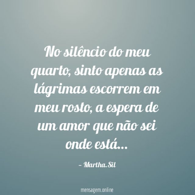 No silêncio do meu quarto