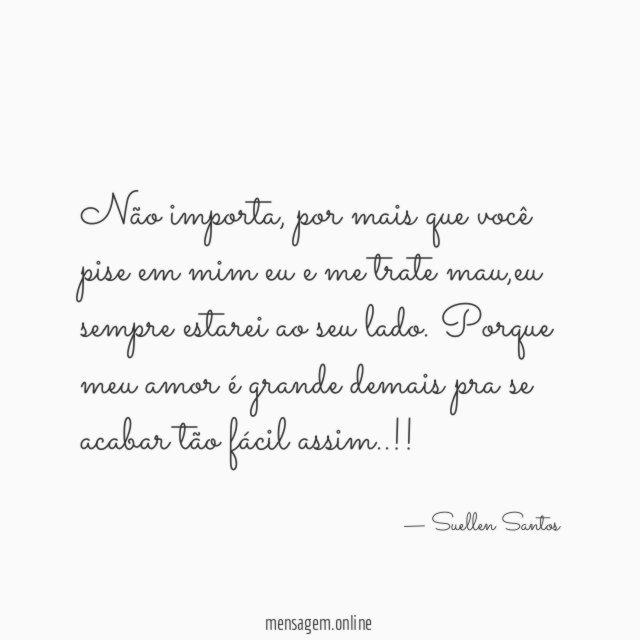 Não importa