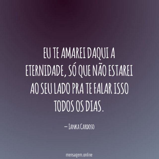 Eu te amarei daqui a eternidade