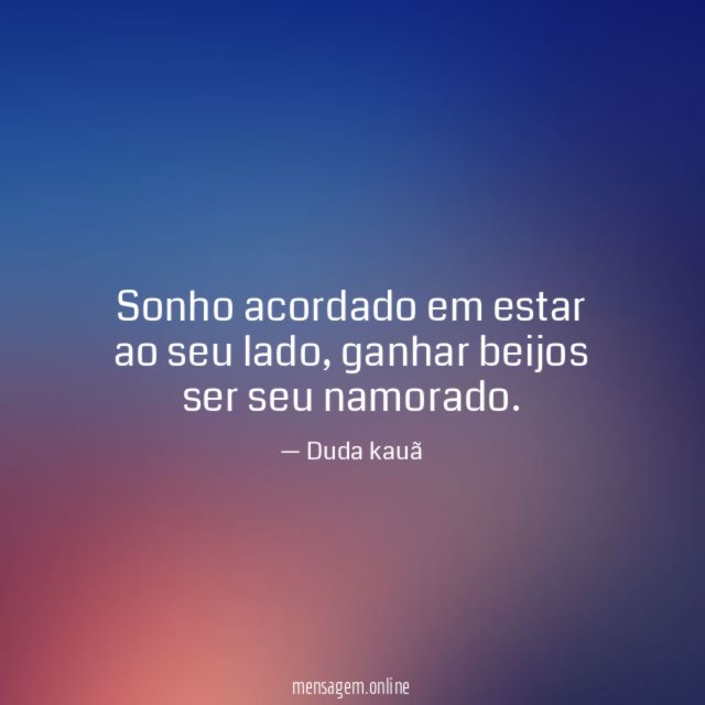 Sonho acordado em estar ao seu lado