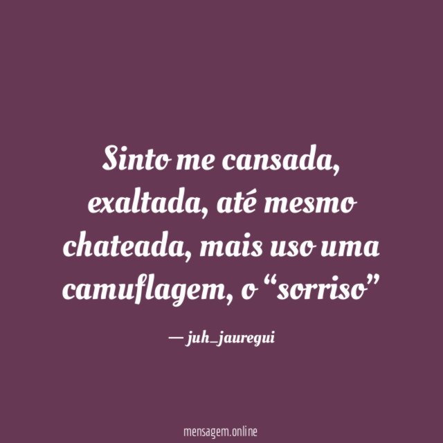 Sinto me cansada