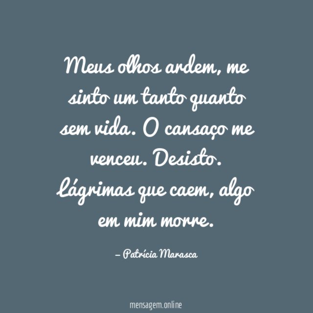 Meus olhos ardem