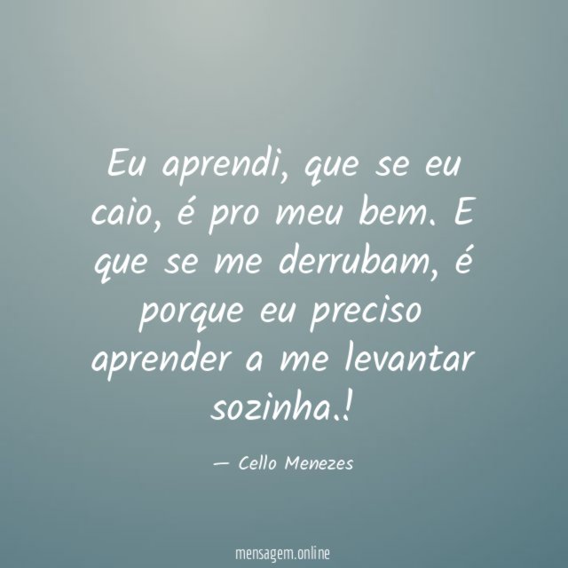 Eu aprendi