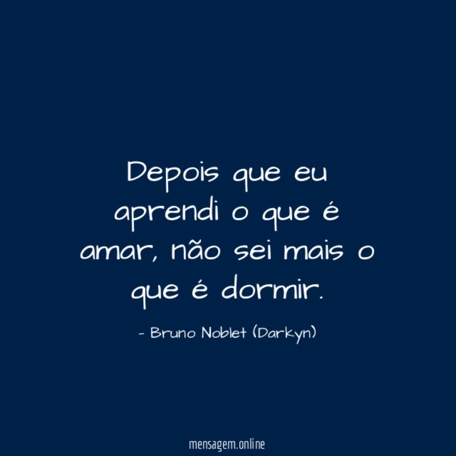 Depois que eu aprendi o que é amar