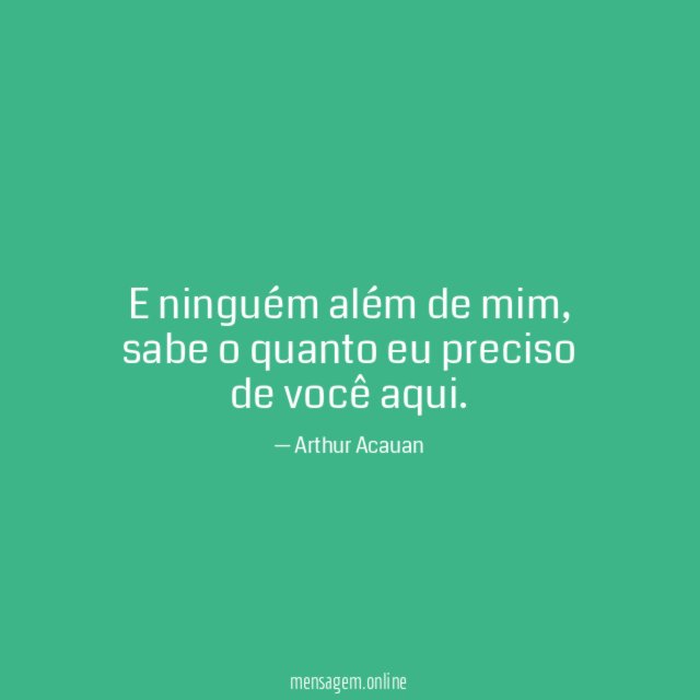 E ninguém além de mim