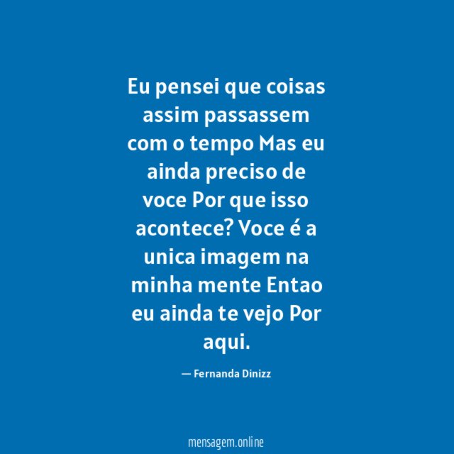 Eu pensei que coisas assim passassem com
