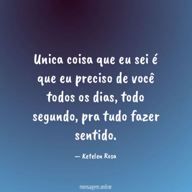 Unica coisa que eu sei é que eu