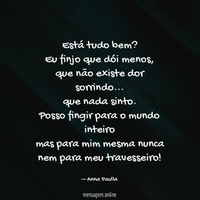 Está tudo bem?