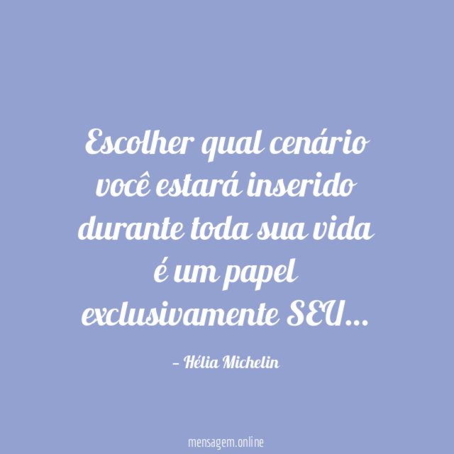 Escolher qual cenário você estará inserido durante toda