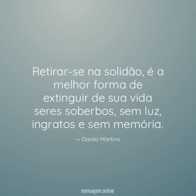 Retirar-se na solidão