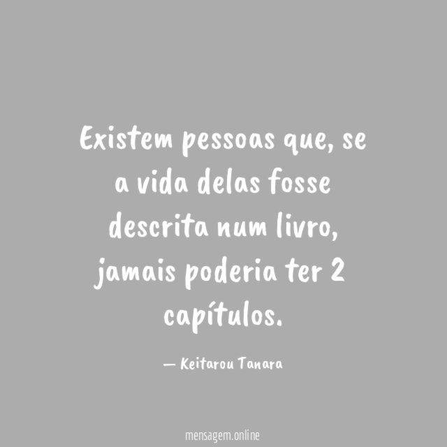 Existem pessoas que