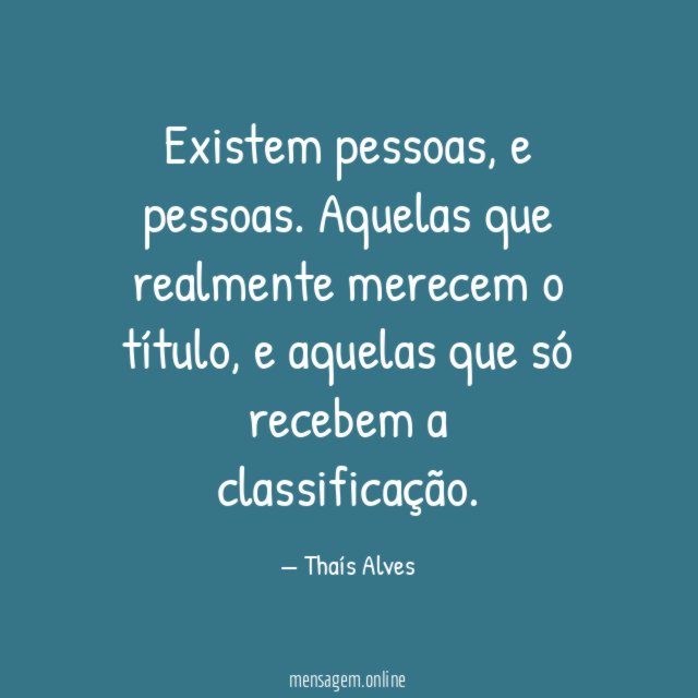 Existem pessoas