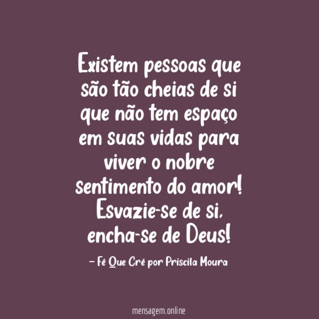 Existem pessoas que são tão cheias de si