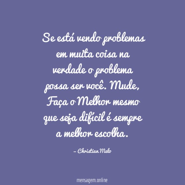 Se está vendo problemas em muita coisa na