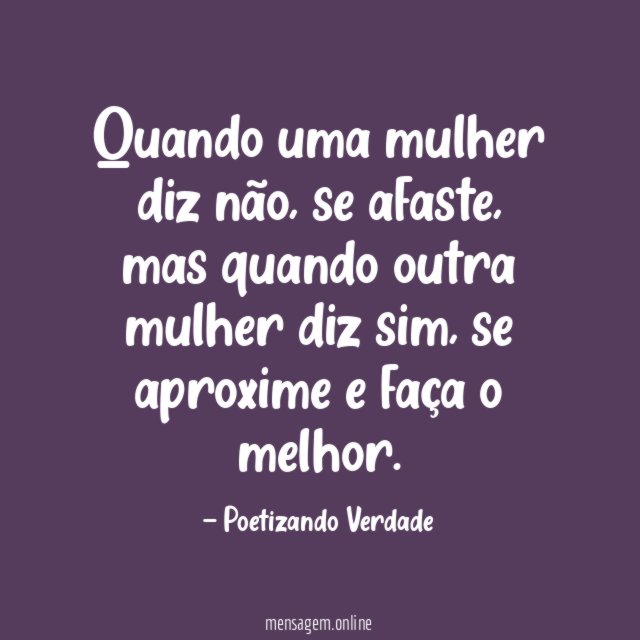 Quando uma mulher diz não