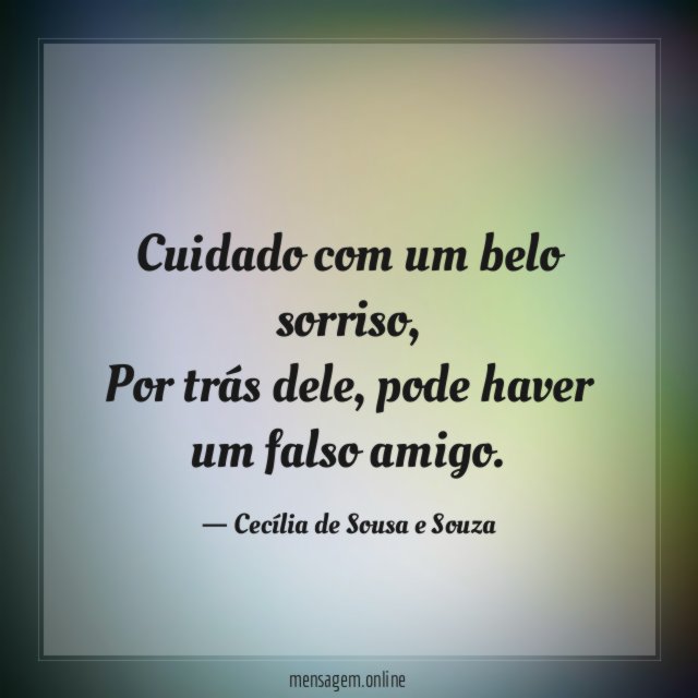 Cuidado com um belo sorriso