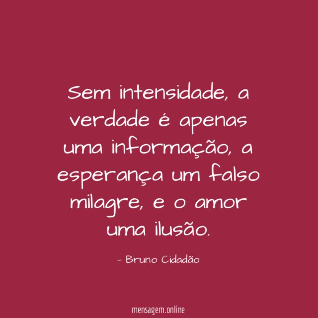 Sem intensidade