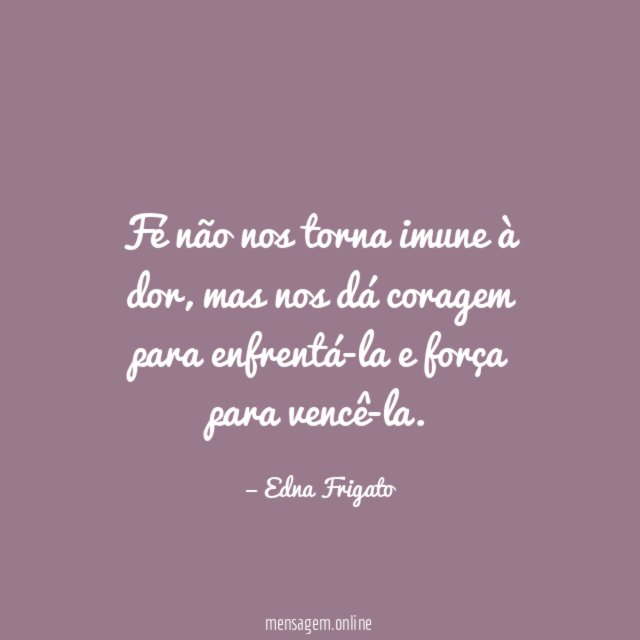 Fé não nos torna imune à dor