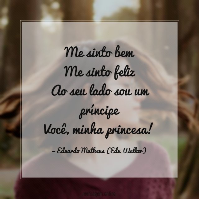 Me sinto bem Me sinto feliz Ao seu lado sou