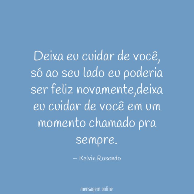 Deixa eu cuidar de você