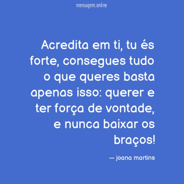Acredita em ti