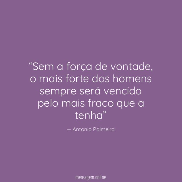 Sem a força de vontade