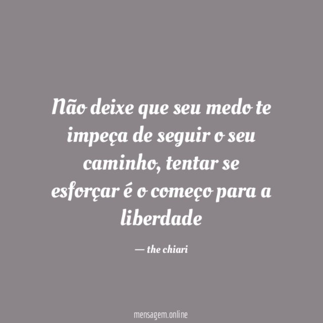 Não deixe que seu medo te impeça de