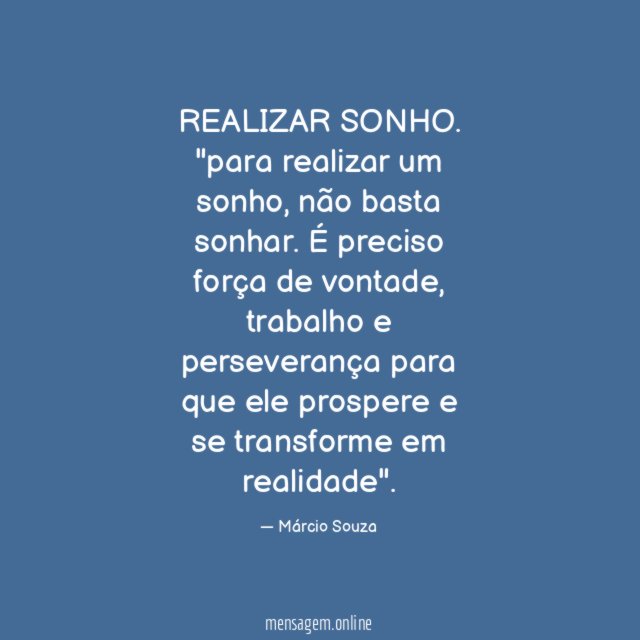 REALIZAR SONHO