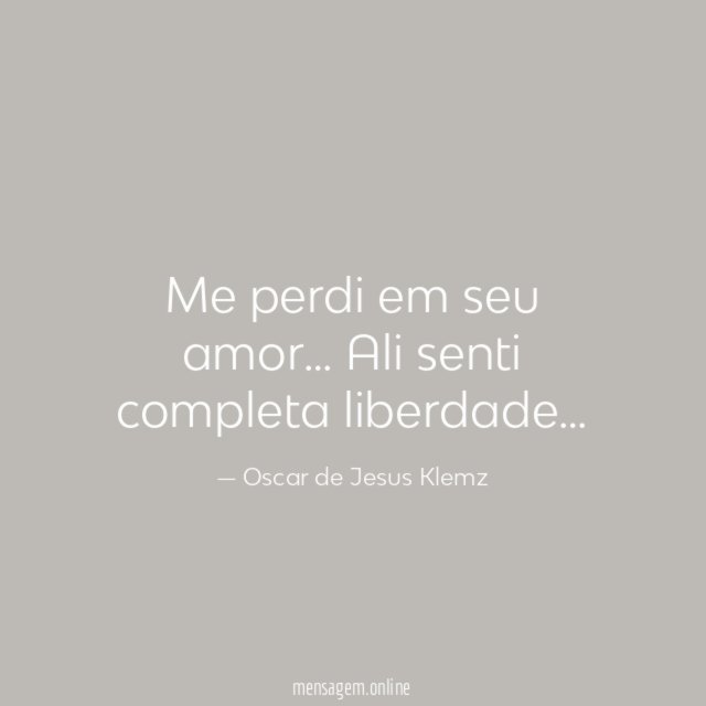 Me perdi em seu amor