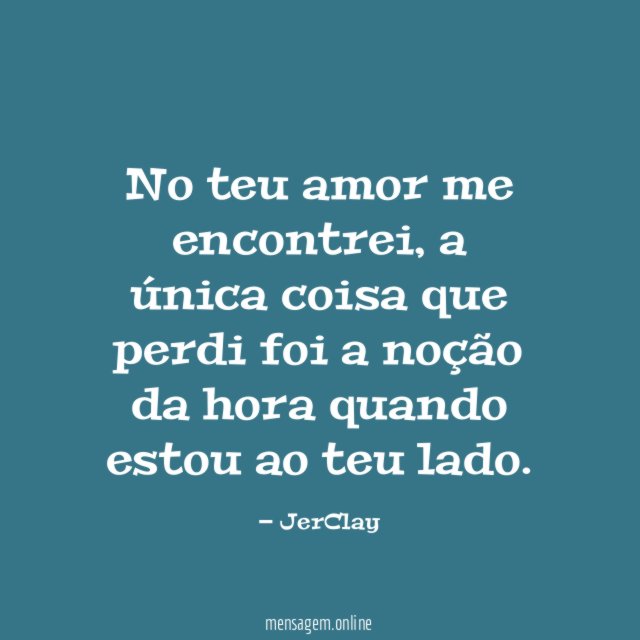 No teu amor me encontrei