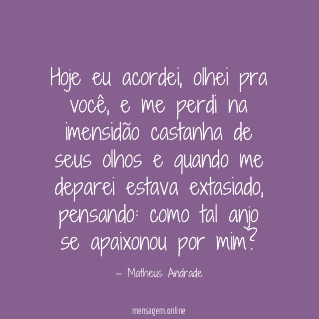 Hoje eu acordei